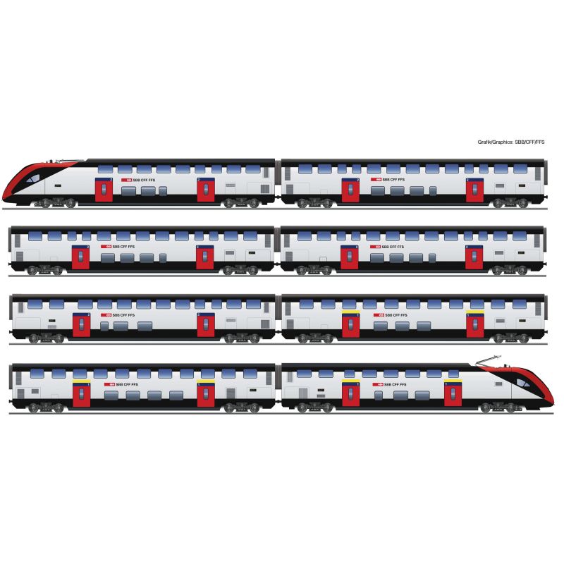 Roco 7710007 Emeletes villamos motorvonat, RABe 502, SBB VI, hangdekóderrel, világítással